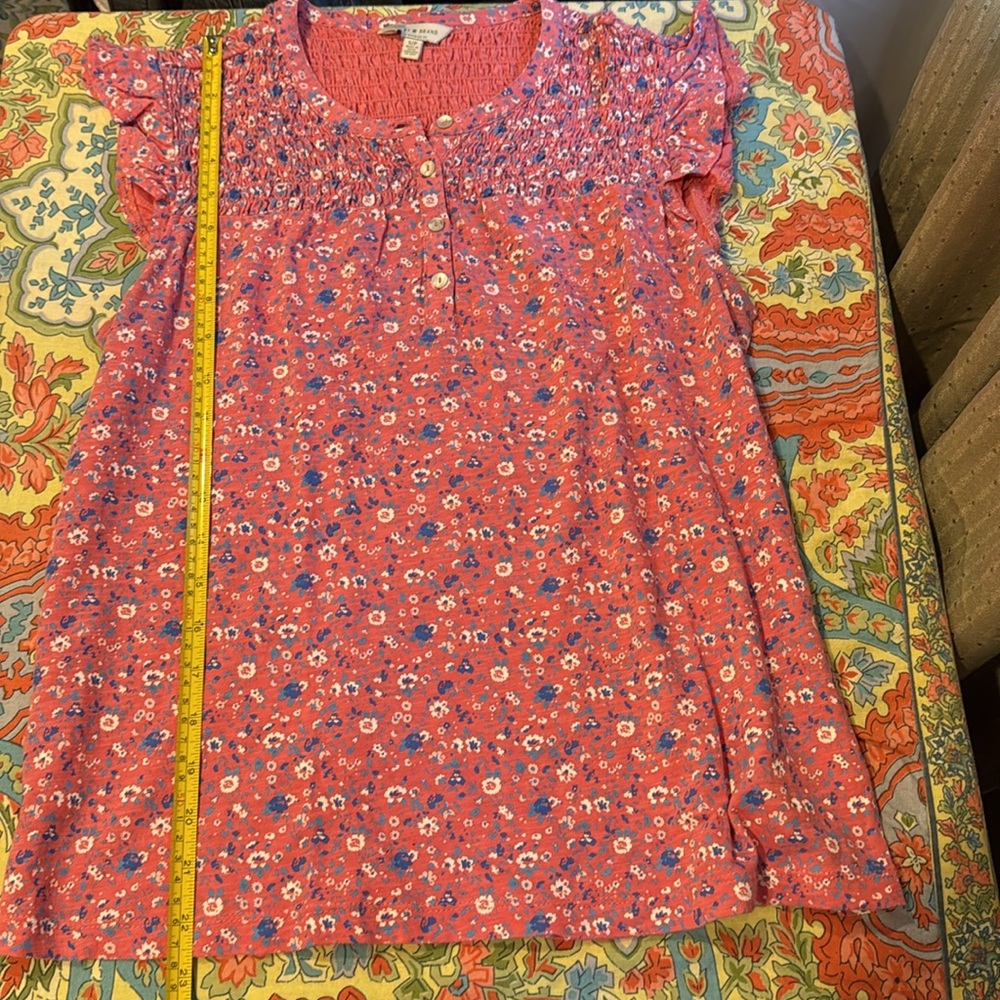 Lucky Brand 🍀 Floral Ruffle Sleeve Top - Picture 9 of 9